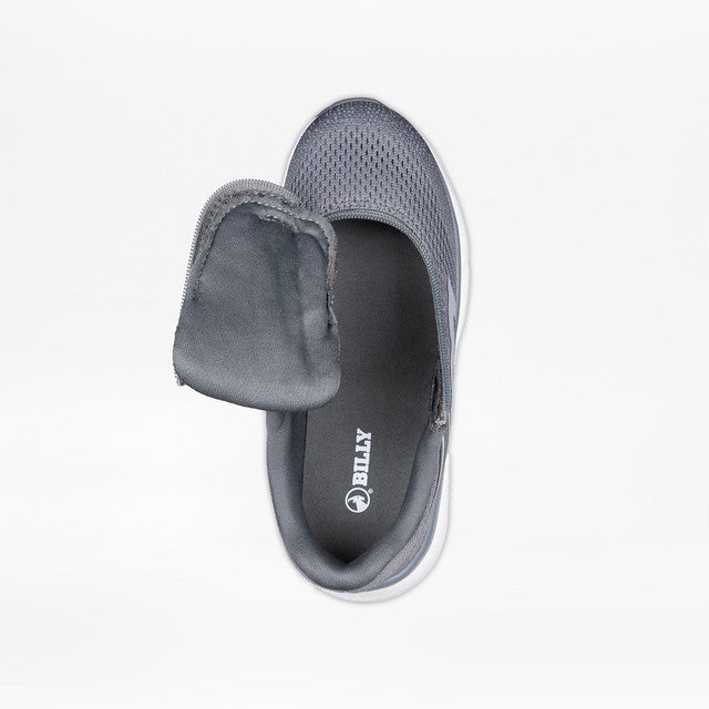 Billy Footwear Kids' Sport Inclusion Trainers with FlipTop zipper and lace-up design, featuring a padded collar and flexible outsole for comfort and support.