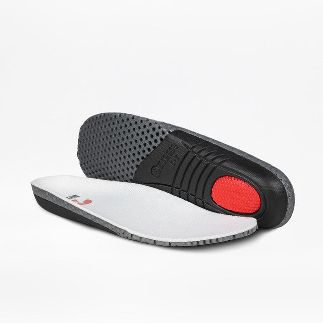 Billy Footwear Women's Comfort DZ High insoles with red and black colorblock design, showcasing comfort-focused, interchangeable footbed inserts for enhanced everyday ease and style.