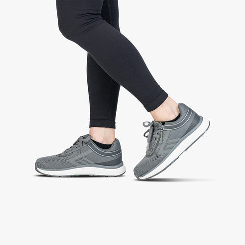 Billy Footwear (Kids) - Sport Inclusion Two Trainers feature a wrap-around zipper for easy wear, padded collar, lace-up closure, and cushioned footbed for support.