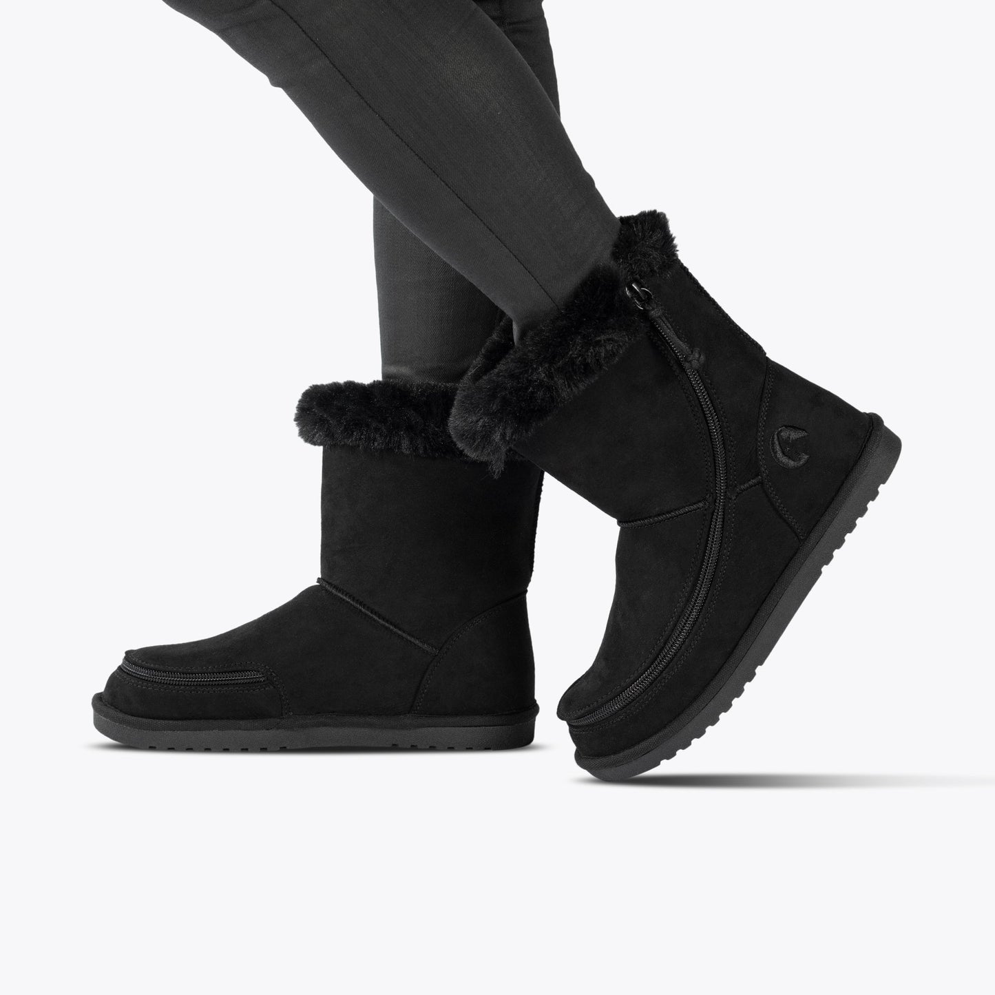 Toddlers - Black BILLY Cozy II boots with FlipTop Technology and wrap-around zipper for easy wear, offering comfort and durability for little feet.