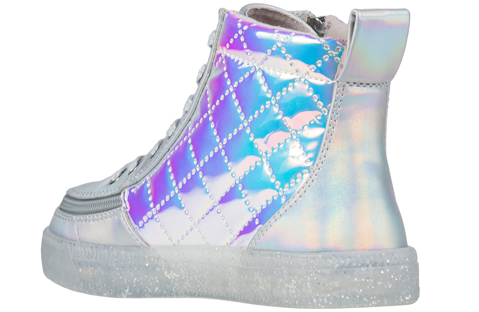 Toddler - Frozen BILLY Classic Lace High Tops with faux leather, adjustable laces, removable insoles, and wraparound zipper for easy access, designed for kids.