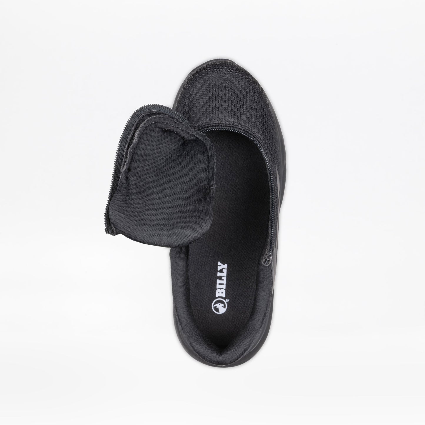 Black to the Floor BILLY Sport Inclusion sneaker with a padded collar and innovative short-wrap zipper for easy wear.