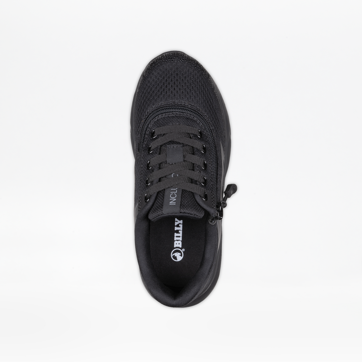Black to the Floor BILLY Sport Inclusion sneakers with padded collar and innovative short-wrap zipper for easy wear.