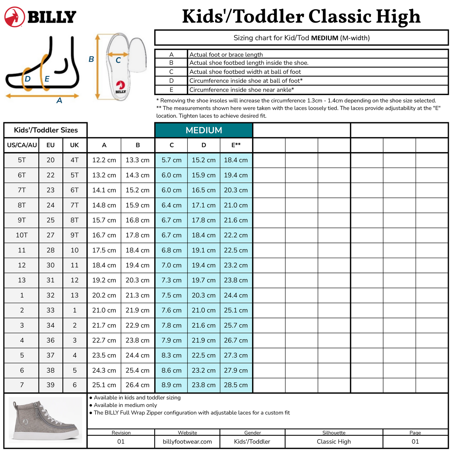 Toddlers - Wavy Rainbow BILLY Classic Lace High