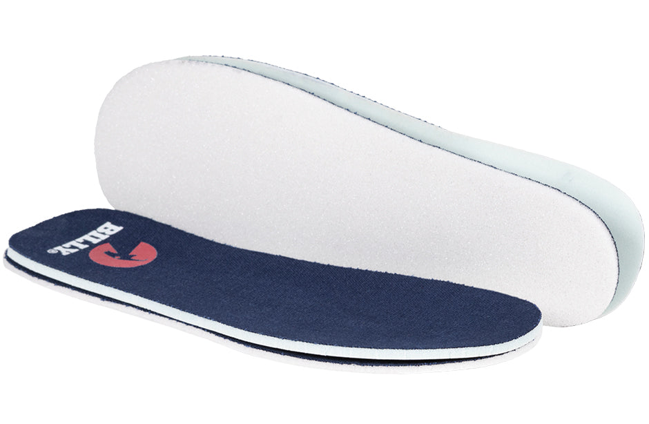 Toddler Navy/White CS Canvas Shoes with removable blue insoles, functional laces, and a wraparound zipper for easy access, designed for comfort and flexibility.